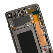 Original Super AMOLED LCD Screen with Frame for Galaxy S10 4G Digitizer Full Assembly (Black)