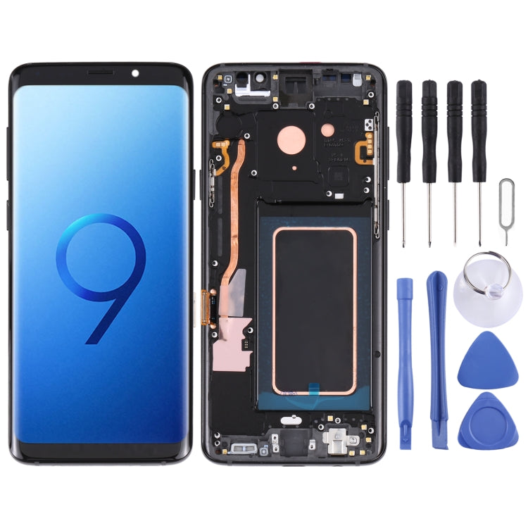 Original Super AMOLED LCD Screen for Galaxy S9 / G960F / DS / G960U / G960W / G9600 Digitizer Full Assembly with Frame (Black) - free shipping - PMc TechLife - Order now!