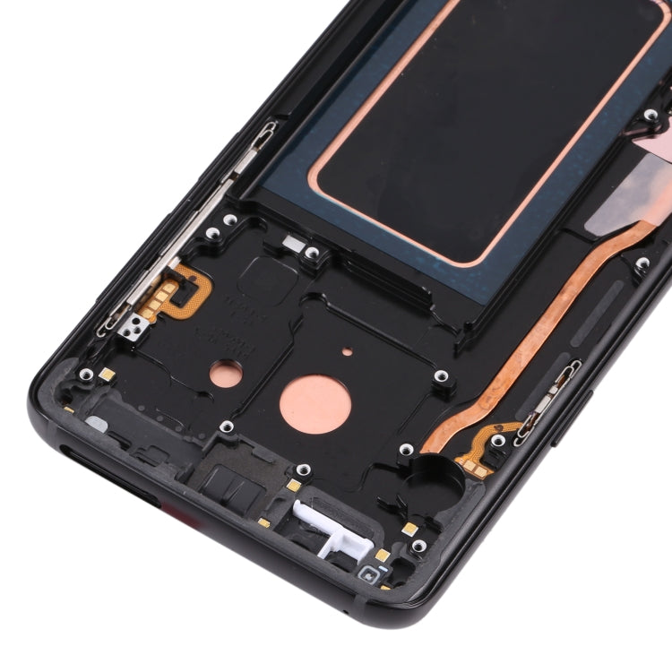 Original Super AMOLED LCD Screen for Galaxy S9 / G960F / DS / G960U / G960W / G9600 Digitizer Full Assembly with Frame (Black)