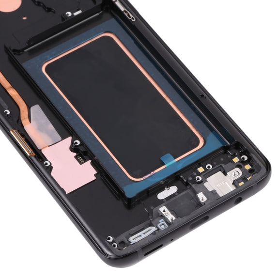Original Super AMOLED LCD Screen for Galaxy S9 / G960F / DS / G960U / G960W / G9600 Digitizer Full Assembly with Frame (Black)