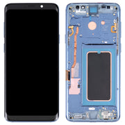 Original Super AMOLED LCD Screen for Galaxy S9 / G960F / DS / G960U / G960W / G9600 Digitizer Full Assembly with Frame (Blue)