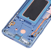 Original Super AMOLED LCD Screen for Galaxy S9 / G960F / DS / G960U / G960W / G9600 Digitizer Full Assembly with Frame (Blue)