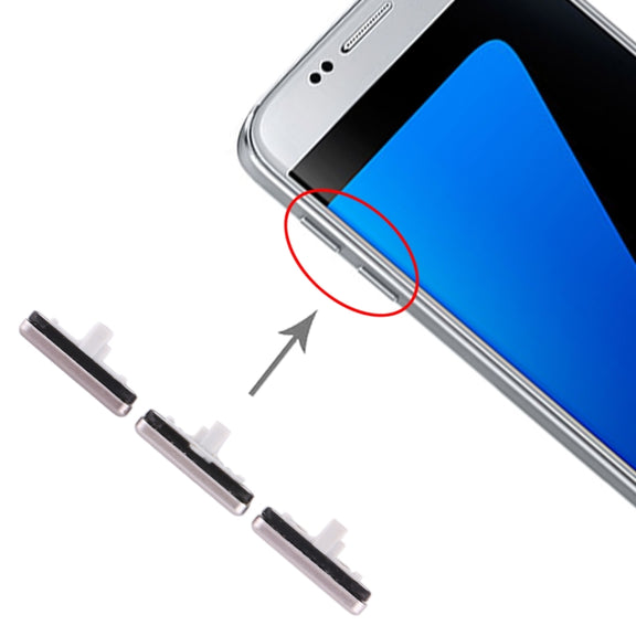 For Galaxy S7 10 Set Side Keys(Gold)