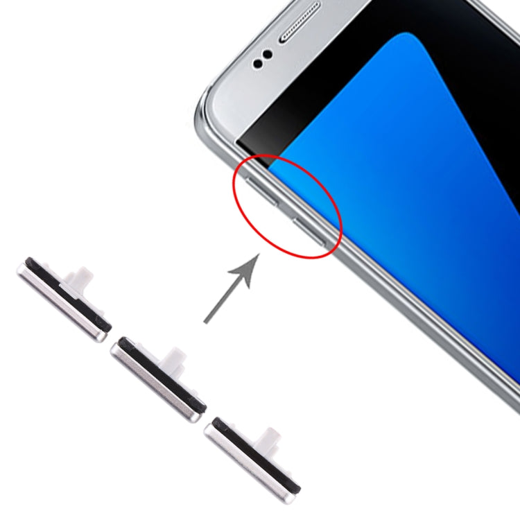 For Galaxy S7 10 Set Side Keys(Silver)