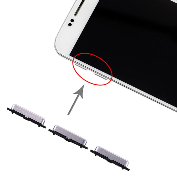 For Galaxy S6 10 Set Side Keys(Black)