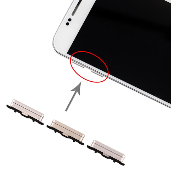 For Galaxy S6 10 Set Side Keys(Gold)