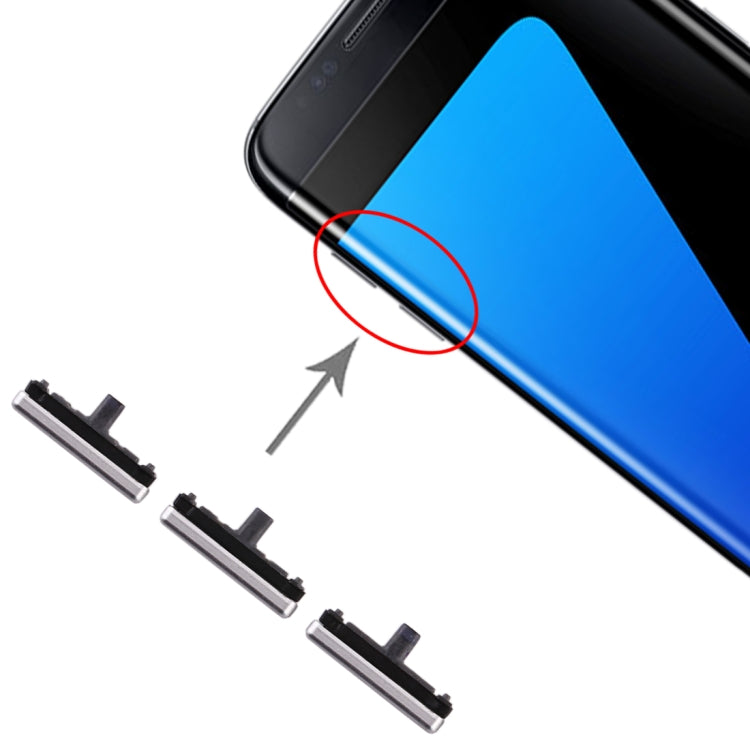 For Galaxy S7 Edge 10 Set Side Keys(Silver)