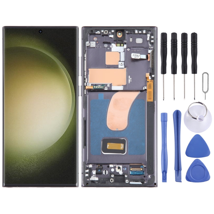 For Samsung Galaxy S23 Ultra SM-S918U US Edition Original LCD Screen Digitizer Full Assembly with Frame (Black) - free shipping - PMC TechLife - Order now!