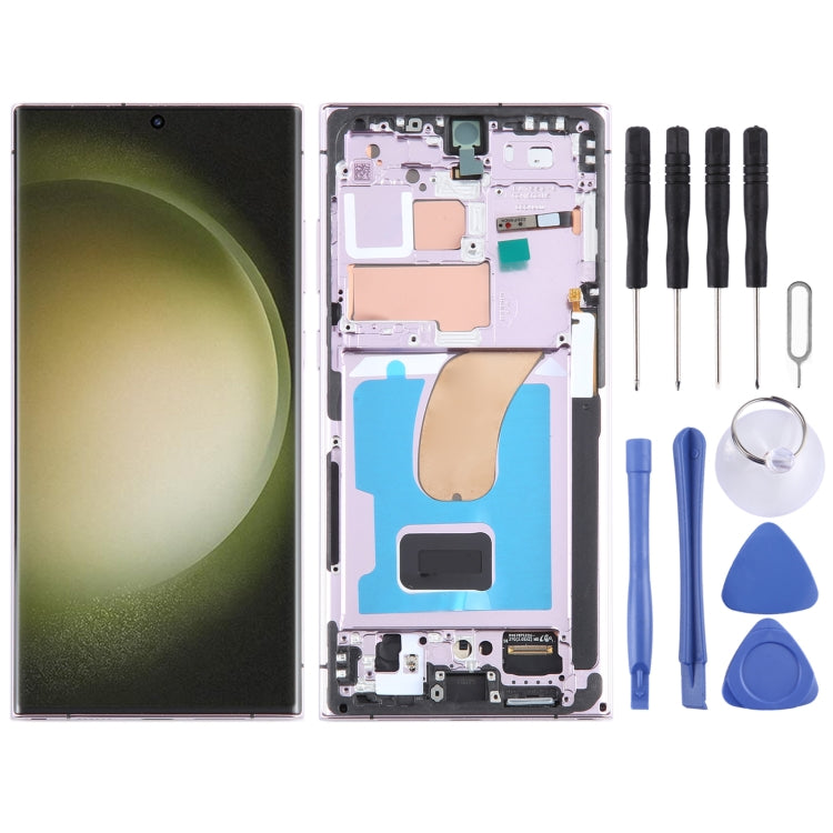 For Samsung Galaxy S23 Ultra SM-S918U US Edition Original LCD Screen Digitizer Full Assembly with Frame (Purple) - free shipping - PMC TechLife - Order now!
