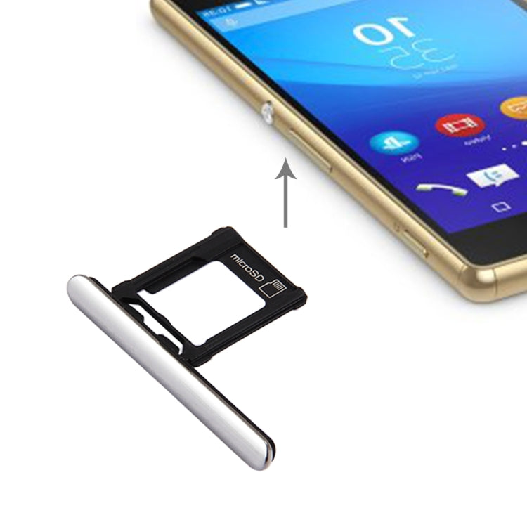 Micro SD Card Tray + Card Slot Port Dust Plug for Sony Xperia XZ Premium (Single SIM Version)(Silver) - Card Tray by PMc TechLife | Online Shopping South Africa | PMc TechLife | Buy Now Pay Later Mobicred