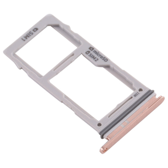 For Galaxy S10+ / S10 / S10e SIM Card Tray + SIM Card Tray / Micro SD Card Tray(Rose Gold)
