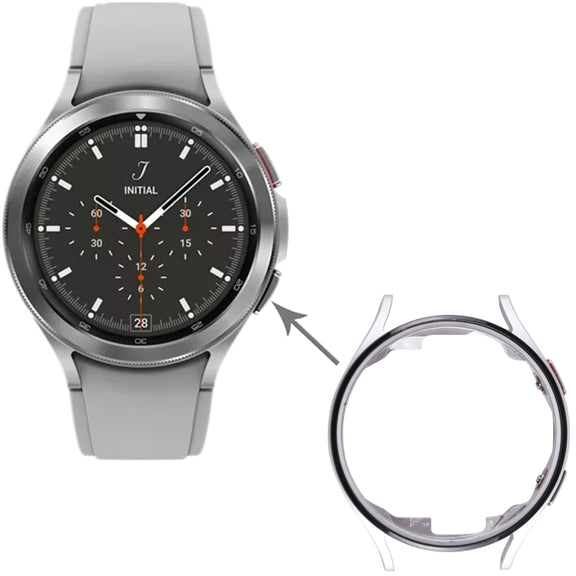 Original LCD Screen Frame Bezel Plate For Samsung Galaxy Watch4 44mm SM-R870 R875(Silver)