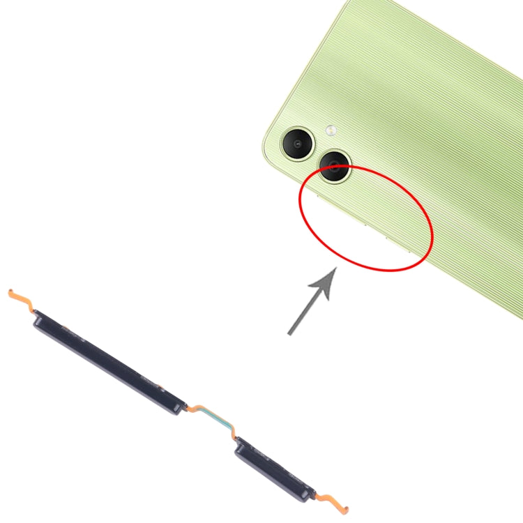For Samsung Galaxy A05 SM-A055F 10pcs Original Power Button and Volume Control Button (Black)