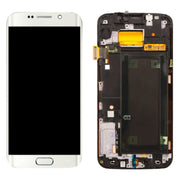 Original Super AMOLED LCD Screen For Samsung Galaxy S6 Edge SM-G925F Digitizer Full Assembly with Frame (White)