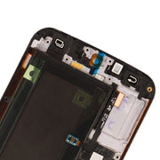 Original Super AMOLED LCD Screen For Samsung Galaxy S6 Edge SM-G925F Digitizer Full Assembly with Frame (White)