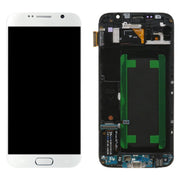 Original Super AMOLED LCD Screen For Samsung Galaxy S6 SM-G920F Digitizer Full Assembly with Frame (White)