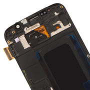 Original Super AMOLED LCD Screen For Samsung Galaxy S6 SM-G920F Digitizer Full Assembly with Frame (White)
