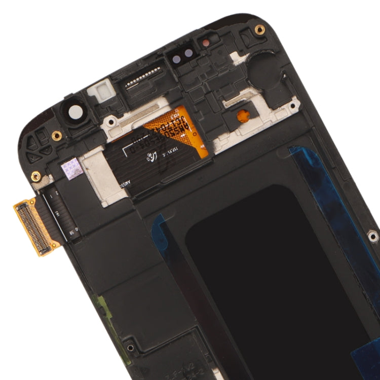 Original Super AMOLED LCD Screen For Samsung Galaxy S6 SM-G920F Digitizer Full Assembly with Frame (White)
