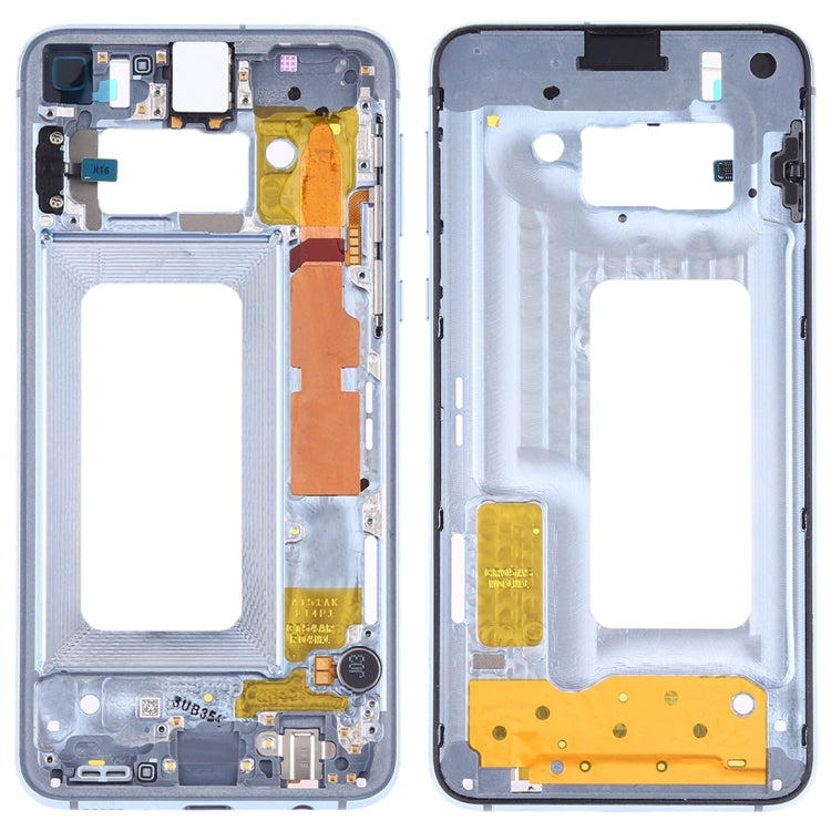 For Samsung Galaxy S10e SM-G970F/DS, SM-G970U, SM-G970W  Middle Frame Bezel Plate with Side Keys (Blue) - free shipping - PMc TechLife - Order now!