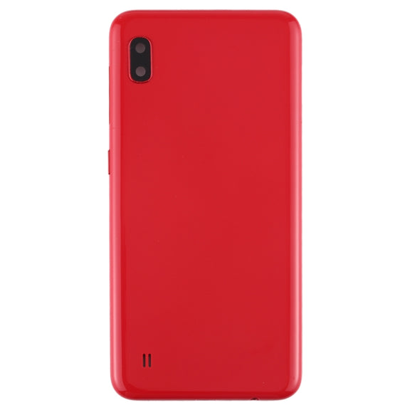 For Galaxy A10 SM-A105F/DS, SM-A105G/DS Battery Back Cover with Camera Lens & Side Keys (Red)
