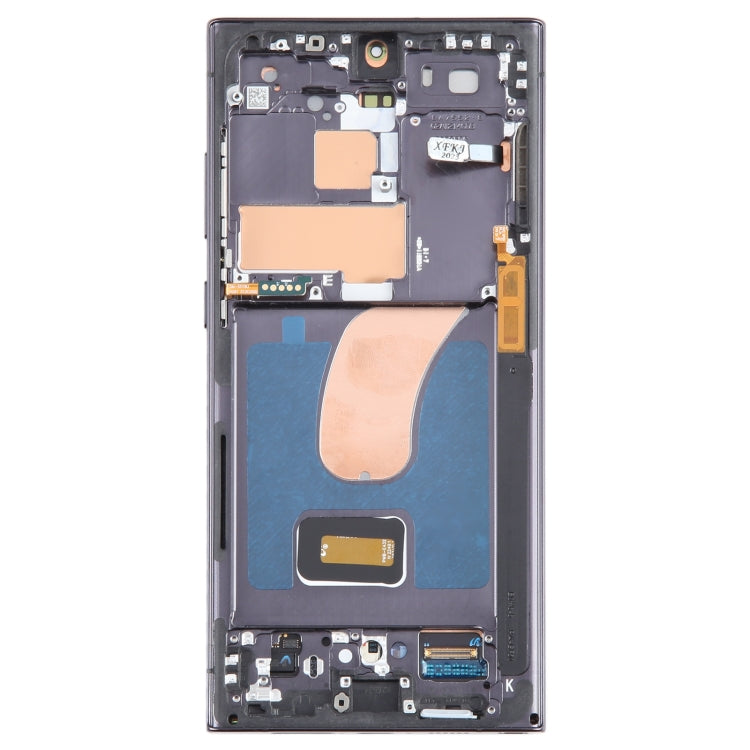 For Samsung Galaxy S23 Ultra SM-S918B EU Edition Original LCD Screen Digitizer Full Assembly with Frame (Black)