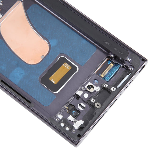 For Samsung Galaxy S23 Ultra SM-S918B EU Edition Original LCD Screen Digitizer Full Assembly with Frame (Black)