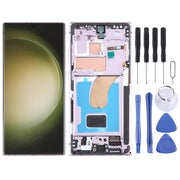 For Samsung Galaxy S23 Ultra SM-S918B EU Edition Original LCD Screen Digitizer Full Assembly with Frame (Purple)