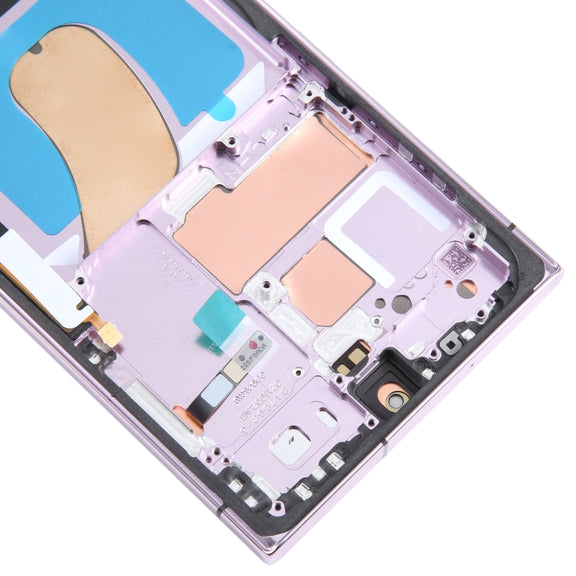 For Samsung Galaxy S23 Ultra SM-S918B EU Edition Original LCD Screen Digitizer Full Assembly with Frame (Purple)