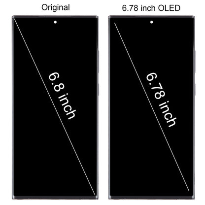 For Samsung Galaxy S23 Ultra 5G SM-S918B EU Edition 6.78 inch OLED LCD Screen Digitizer Full Assembly with Frame(Black) - free shipping - PMC Jewellery - Order now!