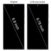 For Samsung Galaxy S23 Ultra 5G SM-S918B EU Edition 6.78 inch OLED LCD Screen Digitizer Full Assembly with Frame(Black)