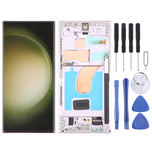 For Samsung Galaxy S23 Ultra 5G SM-S918B EU Edition 6.78 inch OLED LCD Screen Digitizer Full Assembly with Frame (Purple) - free shipping - PMC Jewellery - Order now!