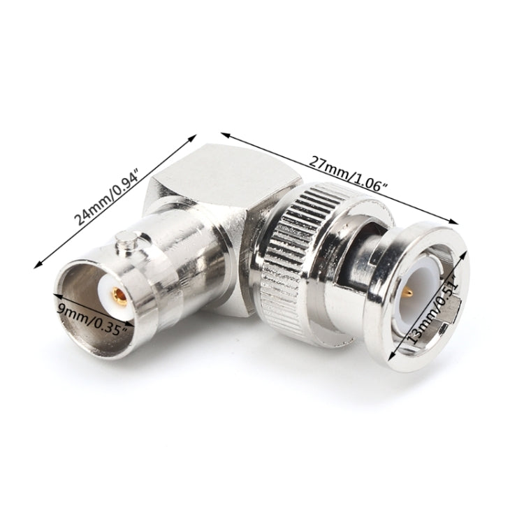 BNC Male to BNC Female Jacks in Series L Type Right Angle RF Card Connector - free shipping - PMC TechLife - Order now!