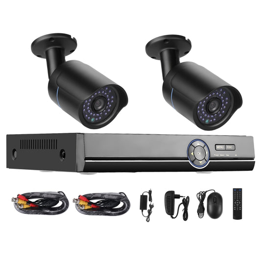 A2B5 720P 1.0 Mega Pixel 2 x Bullet AHD Cameras AHD DVR Kit, Support Night Vision / Motion Detection, IR Distance: 20m(Black) - Video Recorder Kit by PMC Jewellery | Online Shopping South Africa | PMC Jewellery | Buy Now Pay Later Mobicred