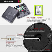 A4B5-Mini 4 Channel 720P 1.0 Mega Pixel 4 x Bullet AHD Cameras AHD DVR Kit, Support Night Vision / Motion Detection, IR Distance: 20m