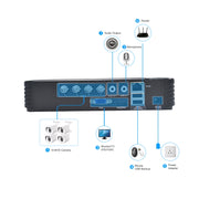 A4/Mini-MS 5 in 1 4-Channel Dual Stream H.264 1080N Mini AHD DVR, Support AHD / TVI / CVI / CVBS / IP Signal(Black)
