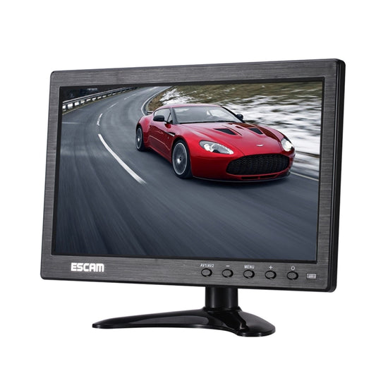 ESCAM T10 10.0 inch TFT LCD 1024x600 Monitor with VGA & HDMI & AV & BNC & USB for PC CCTV Security - free shipping - PMC Jewellery - Order now!