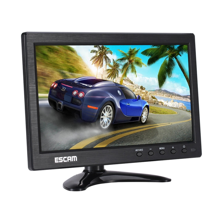 ESCAM T10 10.0 inch TFT LCD 1024x600 Monitor with VGA & HDMI & AV & BNC & USB for PC CCTV Security - free shipping - PMC TechLife - Order now!