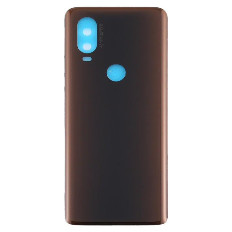 Battery Back Cover for Motorola Moto One Vision(Brown) - Back Cover by PMC TechLife | Online Shopping South Africa | PMC TechLife | Buy Now Pay Later Mobicred