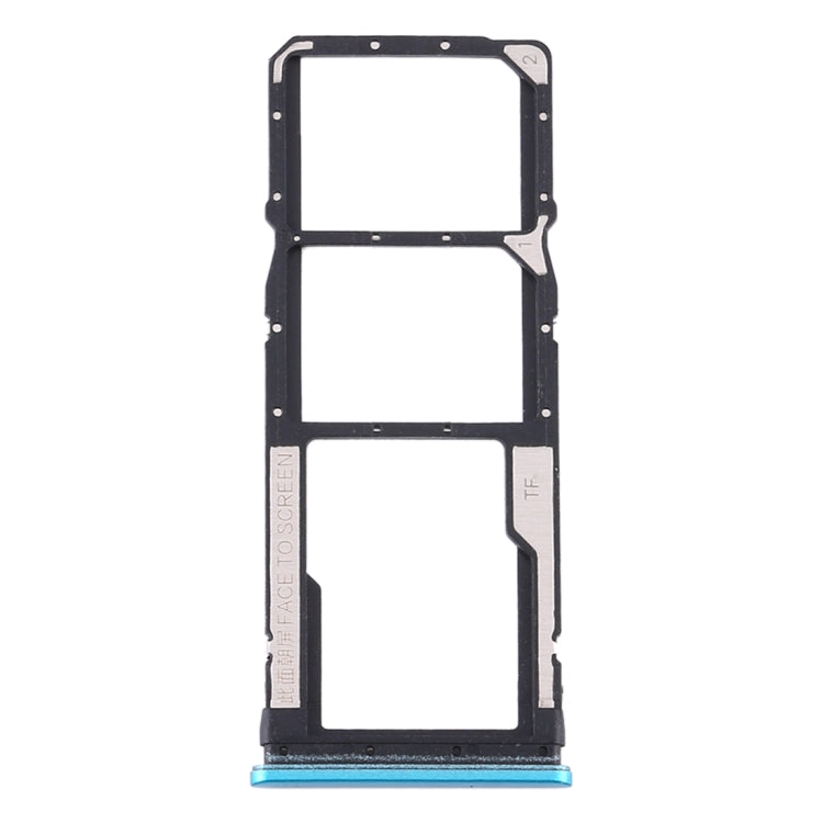 SIM Card Tray + SIM Card Tray + Micro SD Card Tray for Xiaomi Redmi Note 9S / Redmi Note 9 Pro Max / Redmi Note 9 Pro India / Note 10 Lite(Green)