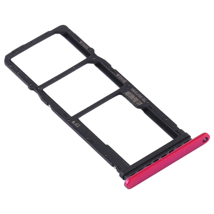 SIM Card Tray + SIM Card Tray + Micro SD Card Tray for Huawei Y7p (Rose Red) - Card Socket by PMc TechLife | Online Shopping South Africa | PMc TechLife | Buy Now Pay Later Mobicred