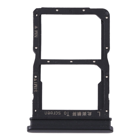 SIM Card Tray + NM Card Tray for Huawei P Smart 2020 (Black)