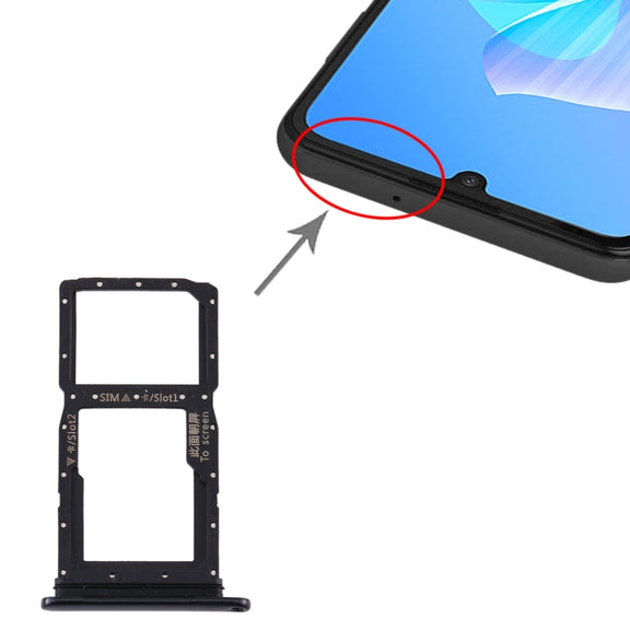 SIM Card Tray + SIM Card Tray / Micro SD Card Tray for Huawei Enjoy Z 5G (Black)