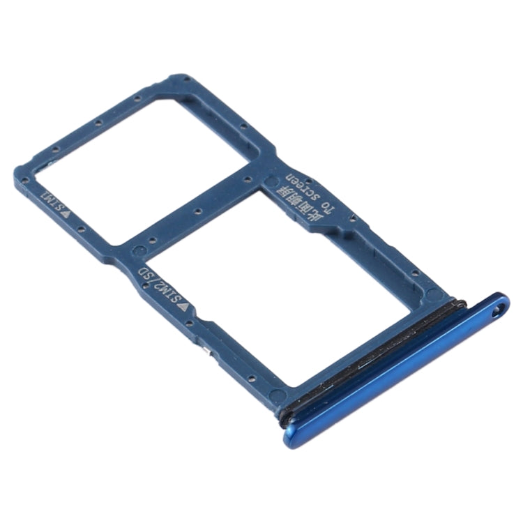 SIM Card Tray + SIM Card Tray / Micro SD Card Tray for Huawei P20 Lite (2019) (Blue) - Card Socket by PMc TechLife | Online Shopping South Africa | PMc TechLife | Buy Now Pay Later Mobicred