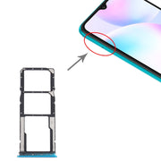 SIM Card Tray + SIM Card Tray + Micro SD Card Tray for Xiaomi Redmi 9A/Redmi 9C(Green)