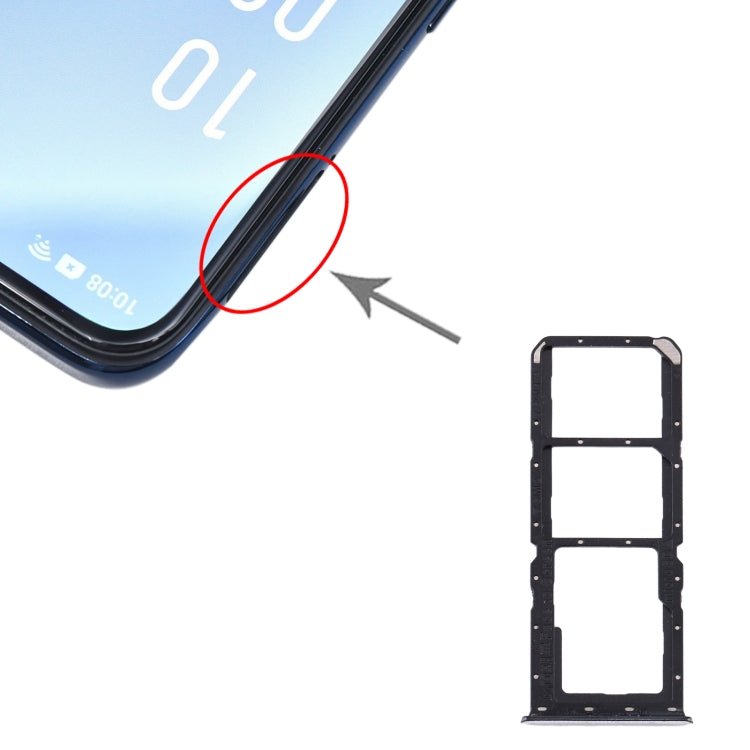 For OPPO A91/F15/Reno3 4G/Reno3 Youth CPH2001 CPH2021 PCPM00 SIM Card Tray + SIM Card Tray + Micro SD Card Tray(Gold) - Card Socket by PMc TechLife | Online Shopping South Africa | PMc TechLife | Buy Now Pay Later Mobicred