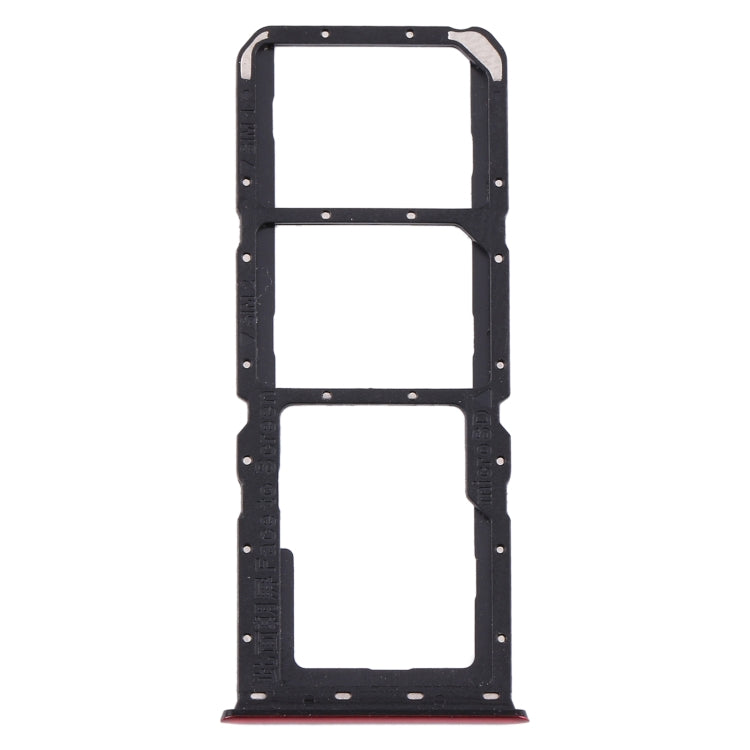 For OPPO A91/F15/Reno3 4G/Reno3 Youth CPH2001 CPH2021 PCPM00 SIM Card Tray + SIM Card Tray + Micro SD Card Tray(Red) - Card Tray by PMc TechLife | Online Shopping South Africa | PMc TechLife | Buy Now Pay Later Mobicred