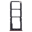 For OPPO A91/F15/Reno3 4G/Reno3 Youth CPH2001 CPH2021 PCPM00 SIM Card Tray + SIM Card Tray + Micro SD Card Tray(Red) - Card Tray by PMc TechLife | Online Shopping South Africa | PMc TechLife | Buy Now Pay Later Mobicred