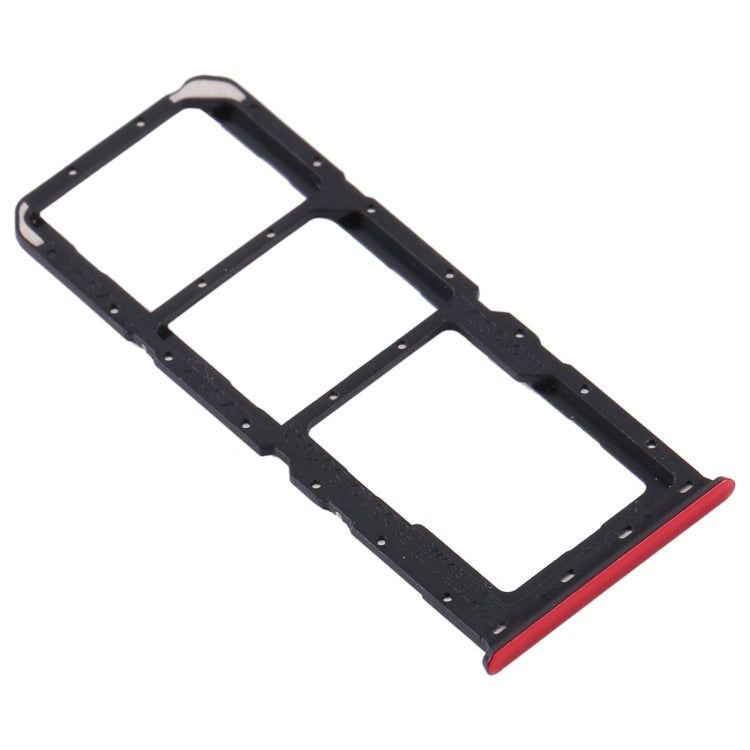 For OPPO A91/F15/Reno3 4G/Reno3 Youth CPH2001 CPH2021 PCPM00 SIM Card Tray + SIM Card Tray + Micro SD Card Tray(Red) - Card Tray by PMc TechLife | Online Shopping South Africa | PMc TechLife | Buy Now Pay Later Mobicred