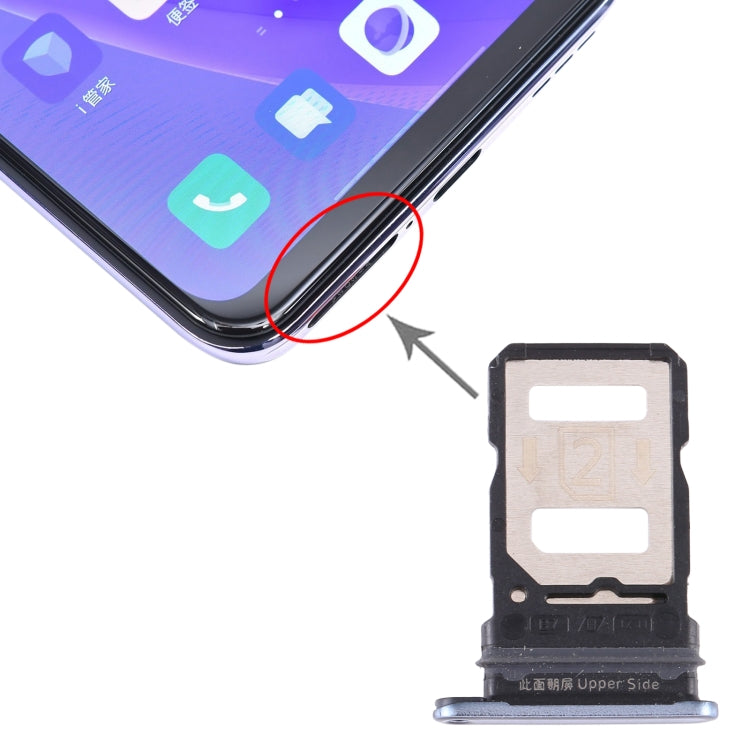 For Vivo Y73s V2031A SIM Card Tray + SIM Card Tray (Black) - free shipping - PMc TechLife - Order now!