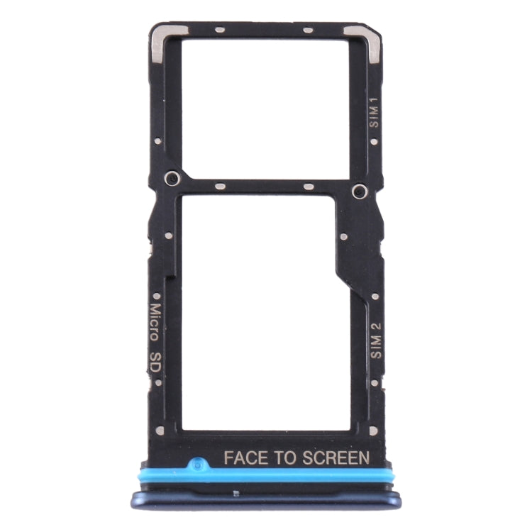 SIM Card Tray + SIM Card Tray / Micro SD Card Tray for Xiaomi Mi 10T Lite 5G (Blue) - Card Tray by PMc TechLife | Online Shopping South Africa | PMc TechLife | Buy Now Pay Later Mobicred